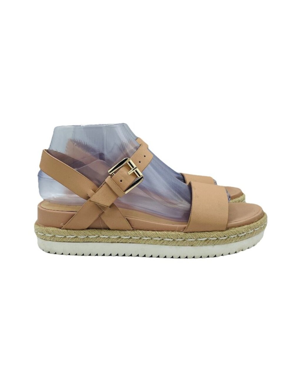 A New Day Womens Shoes Size 8 Nude Espadrille Strappy Sandals Comfort Platform